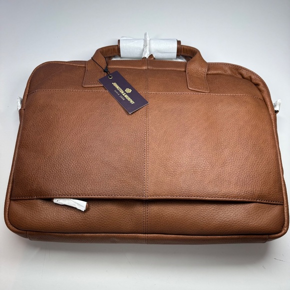 Johnston & Murphy Mens Oil Tanned Leather Briefcase - Picture 5 of 12